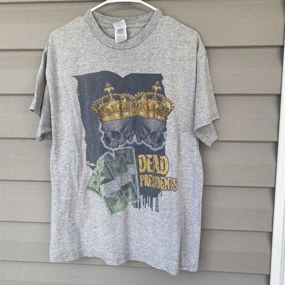 Dead Presidents T Shirt Size Large Delta Pro Weight Gray